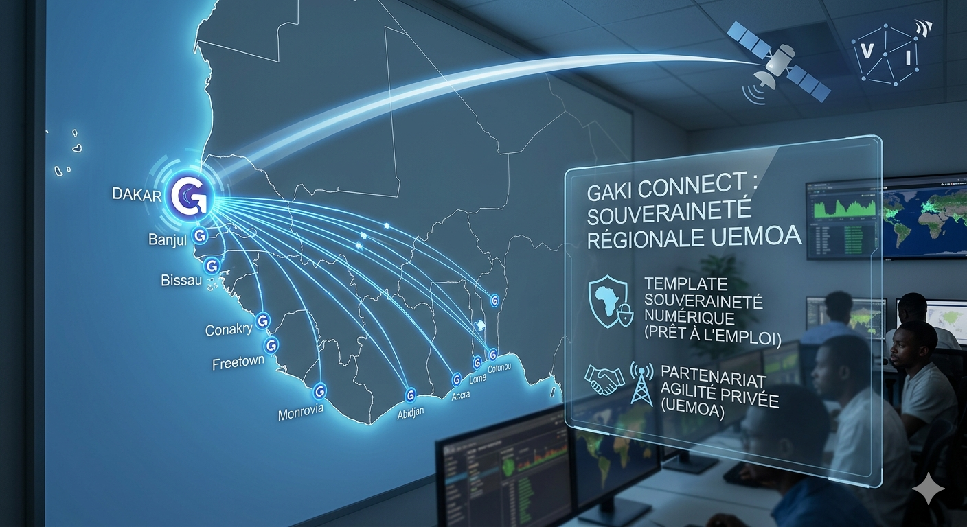 Carte de couverture GAKI Connect – Zone UEMOA